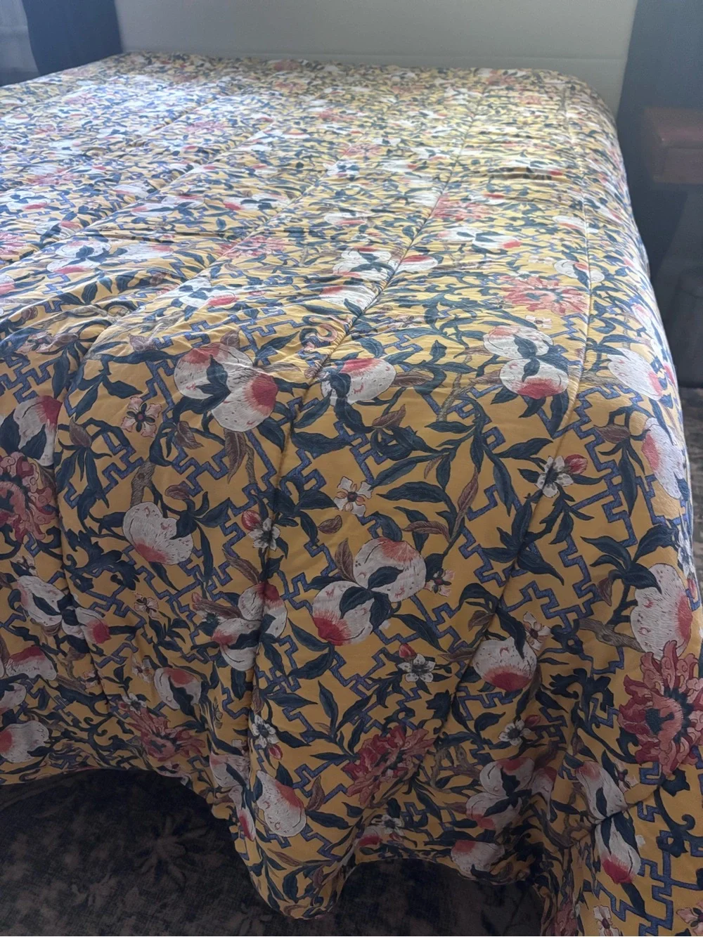 Vintage Ralph Lauren King Size Comforter Rare Ginger Peach Pattern